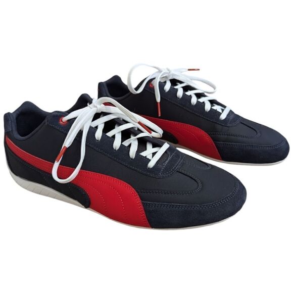 RARE Puma x Red Bull Racing x Speedcat 'Night Sky Chinese Red' Mens 13 Sneakers - Picture 3 of 11